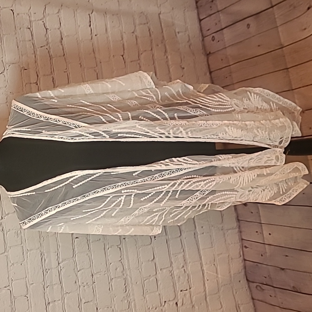 Pure White Size Small CUPSHE Lacey Swim Cover